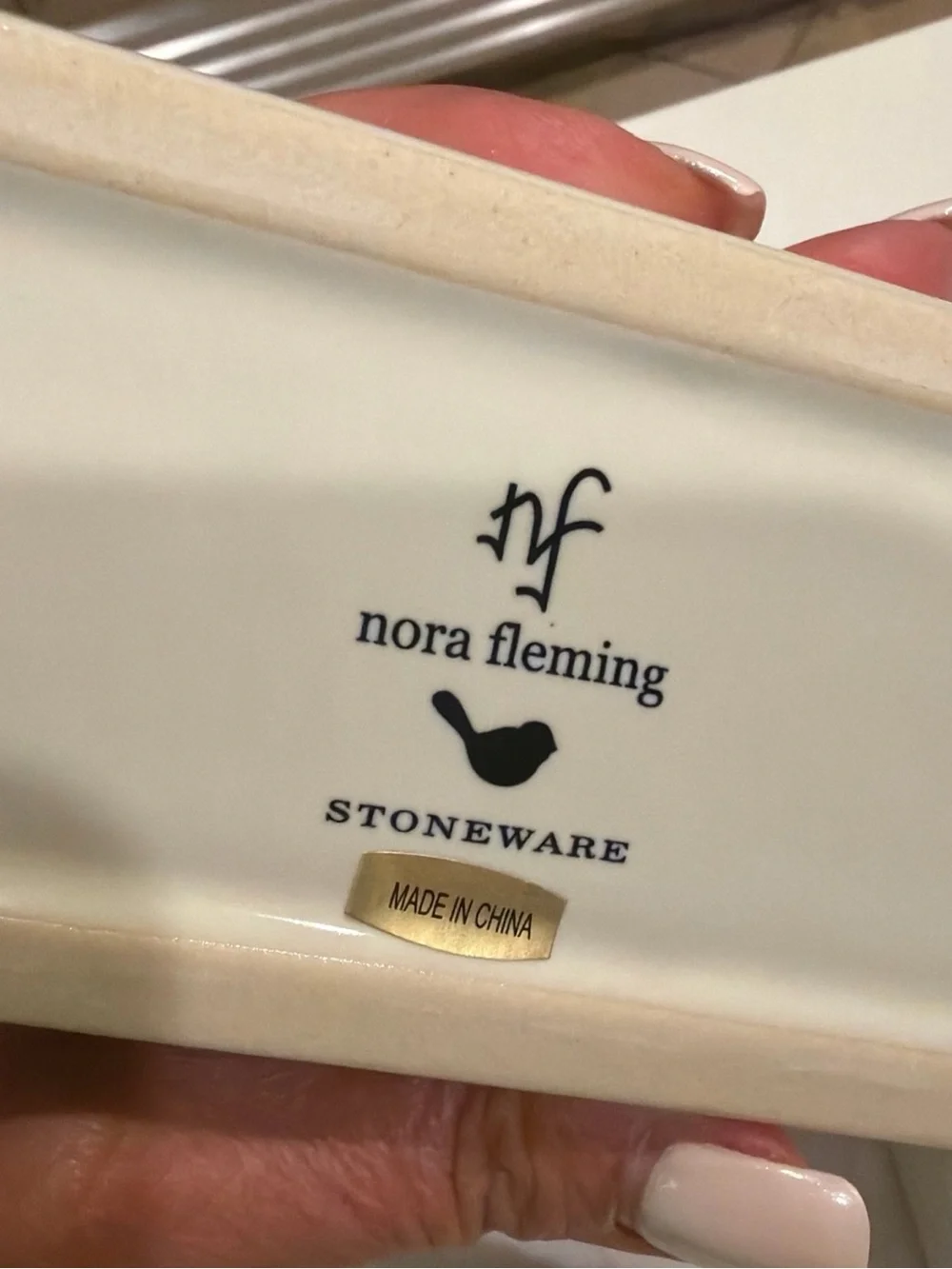 Nora Fleming Ceramic Salt and Pepper Shakers Set with Tray New in Box